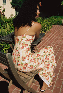 Melrose Maxi Slip Dress in Italian Oranges