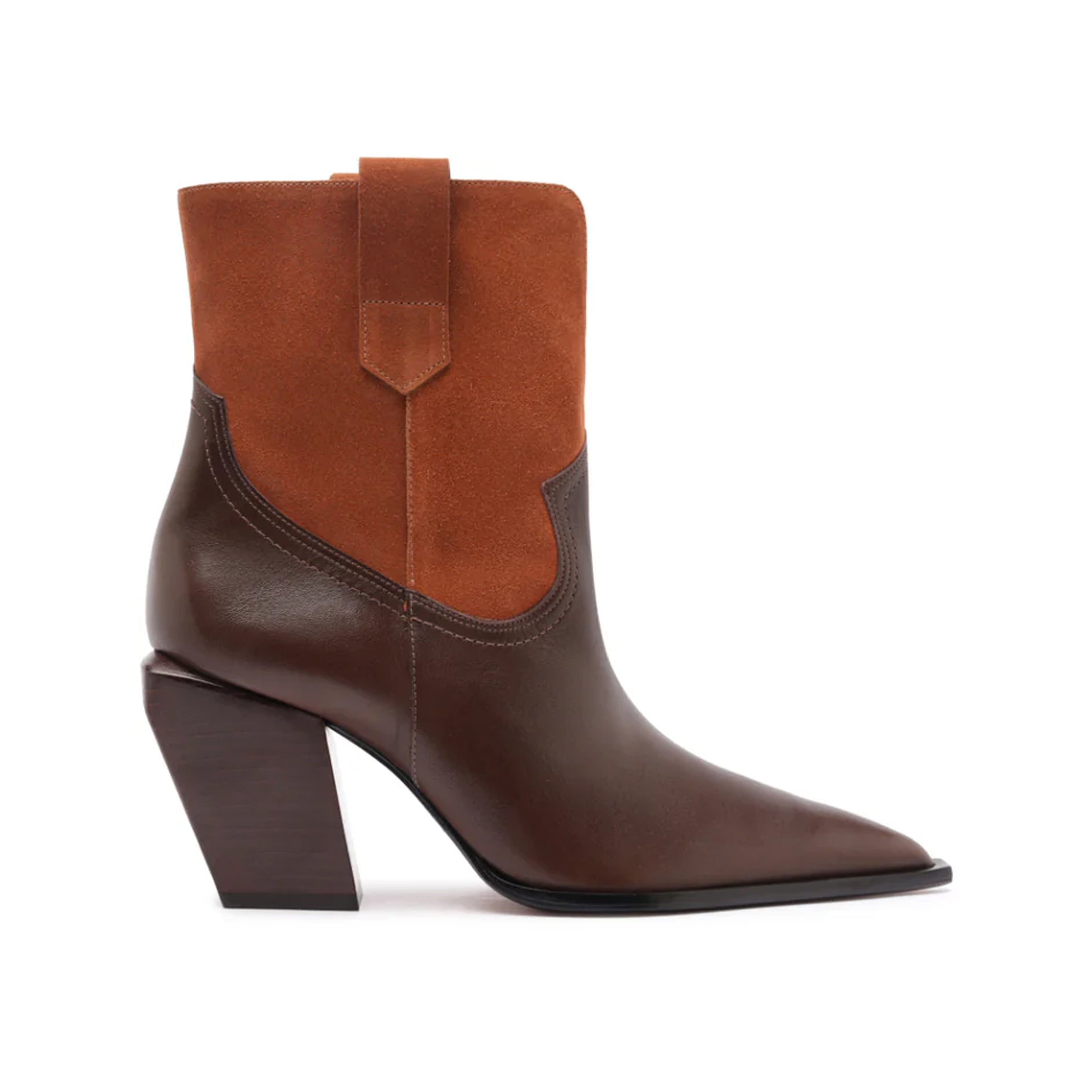 Memphis Leather Bootie in Seal Brown