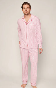 Men’s Pima Pajama Set in Antique Red Ticking