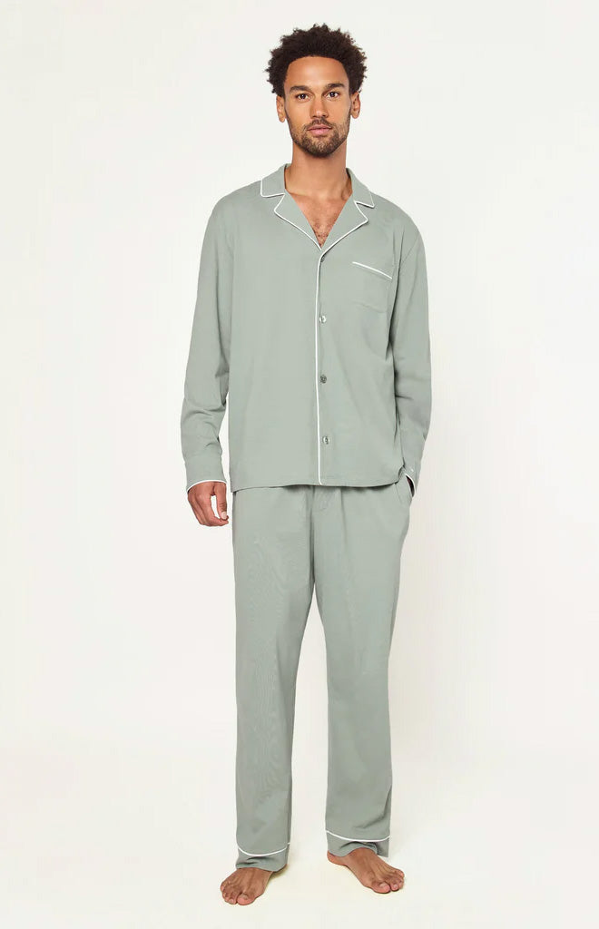 Men’s Pima Pajama Set in Sage