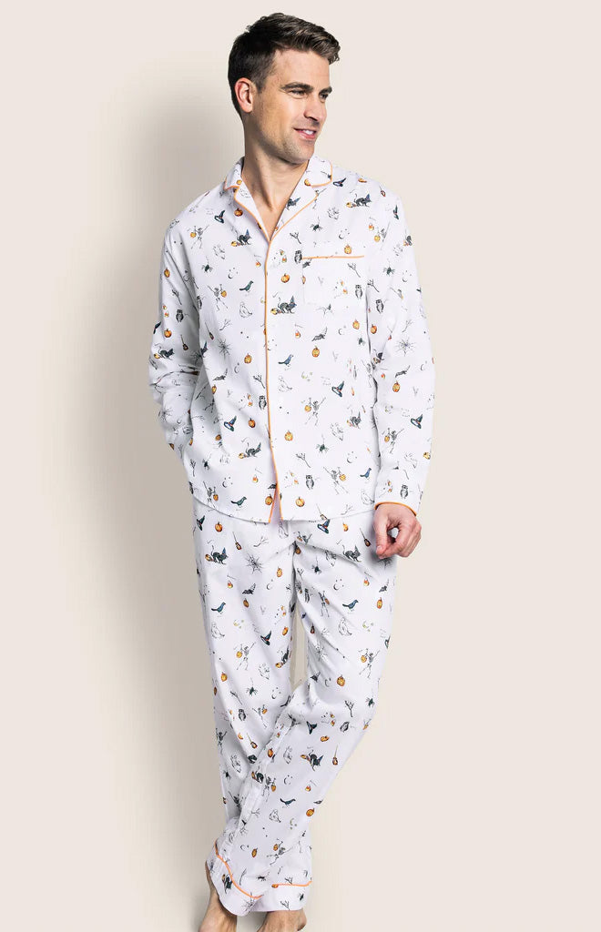 Men’s Twill Pajama Set in Trick or Treat