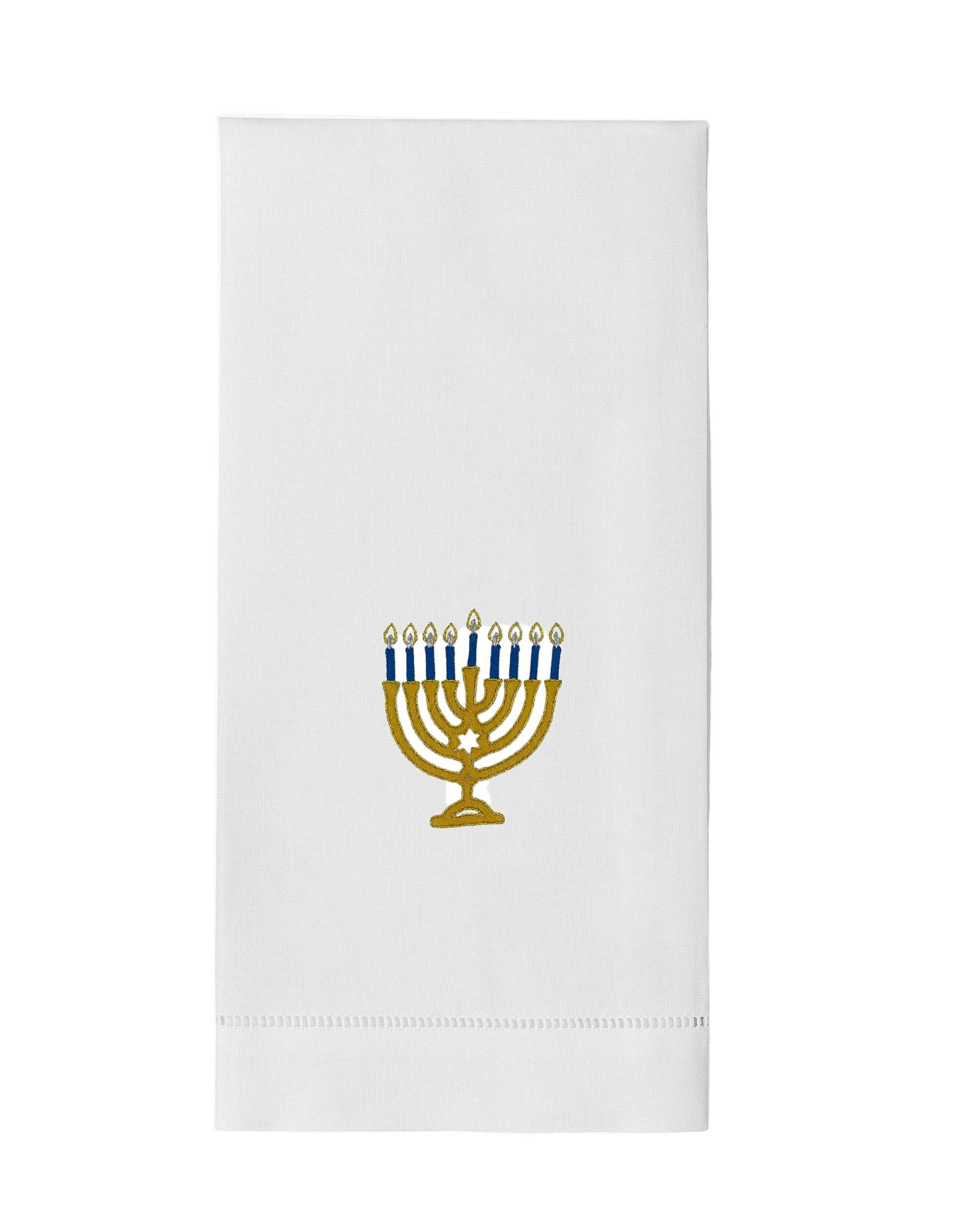 Image of Henry Handwork Menorah Handtowel.
