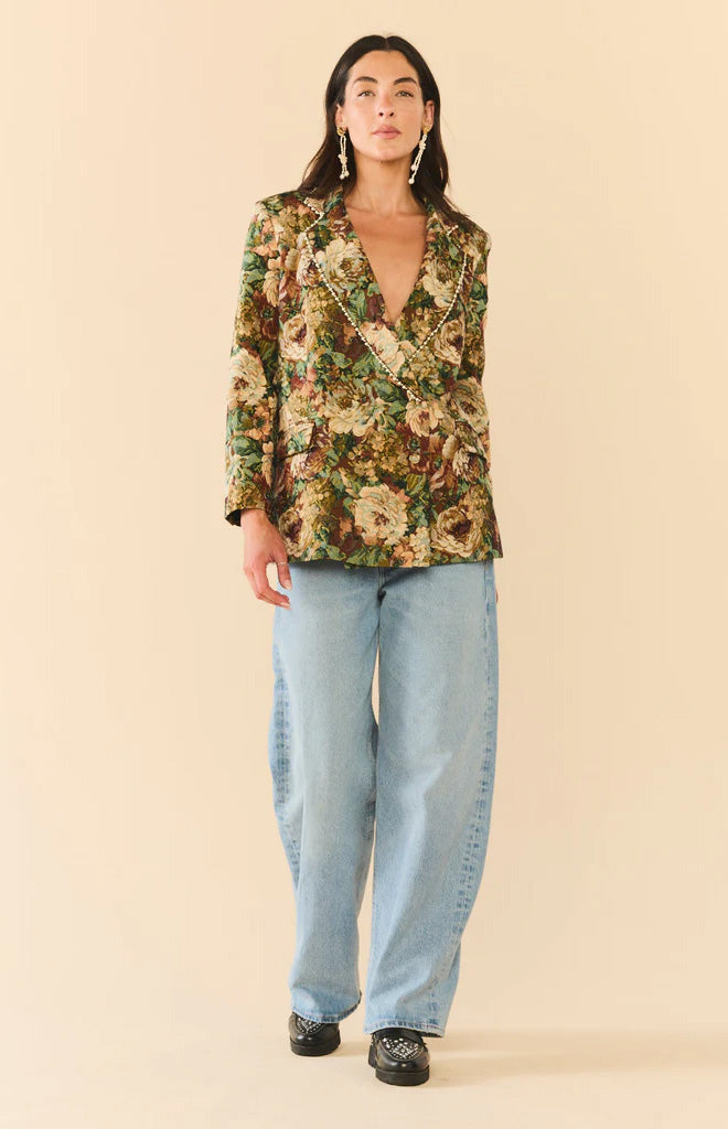 Meredith Blazer in Flora Floral Jacquard