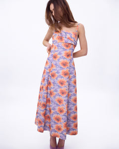 Meredith Dress in Orchid & Apricot