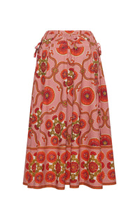 Meret Skirt in Mod Floral Brick
