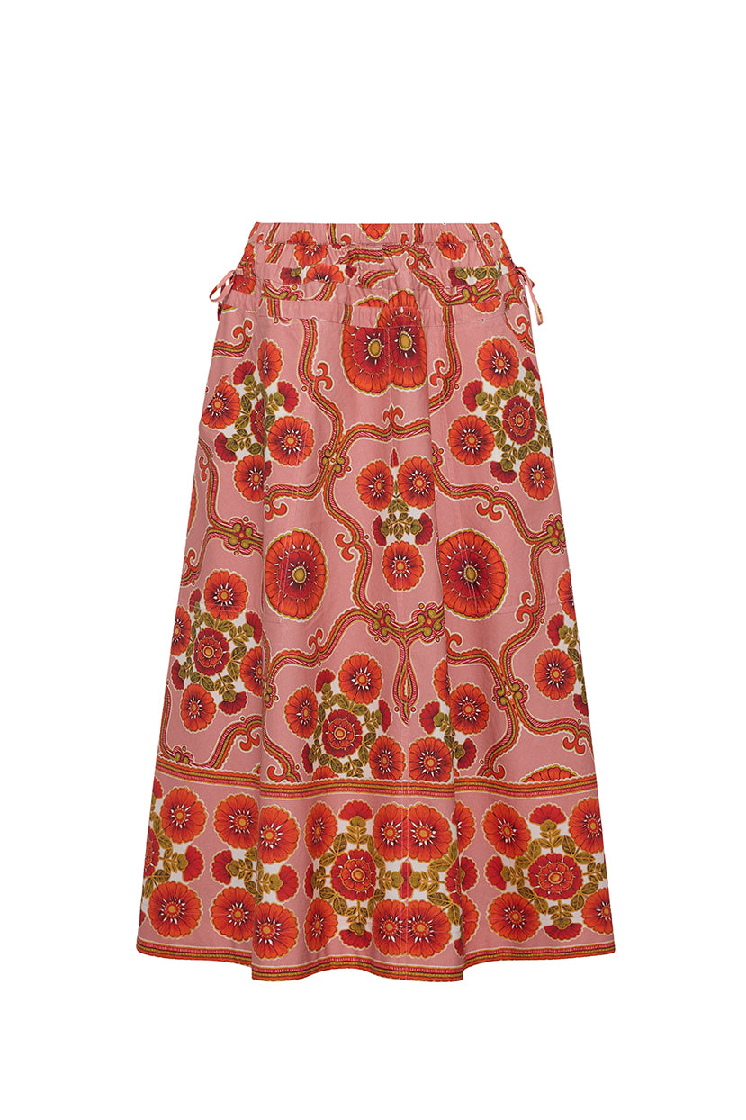 Meret Skirt in Mod Floral Brick