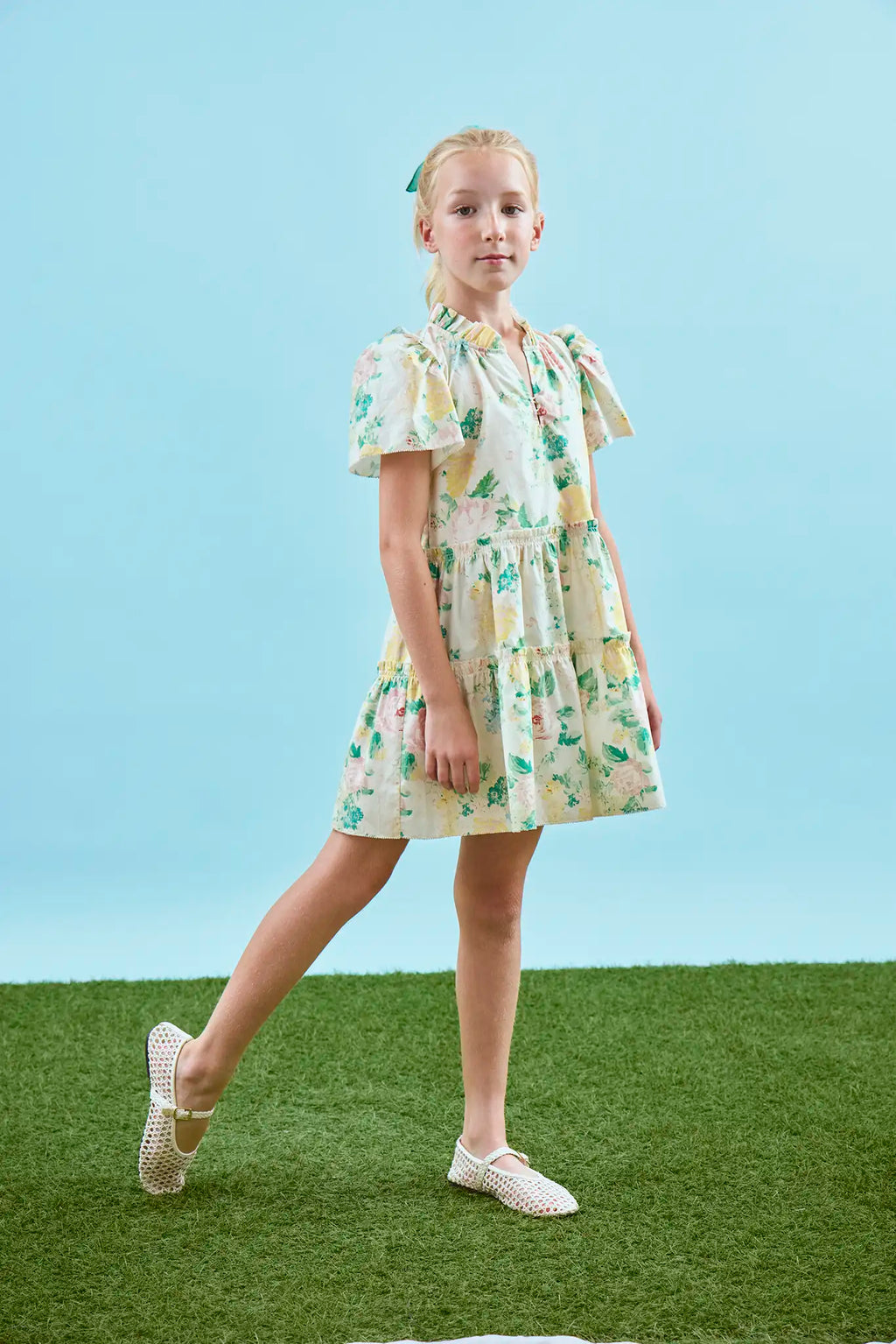 Kids Merritt Dress, in Garden Rose Peony.
