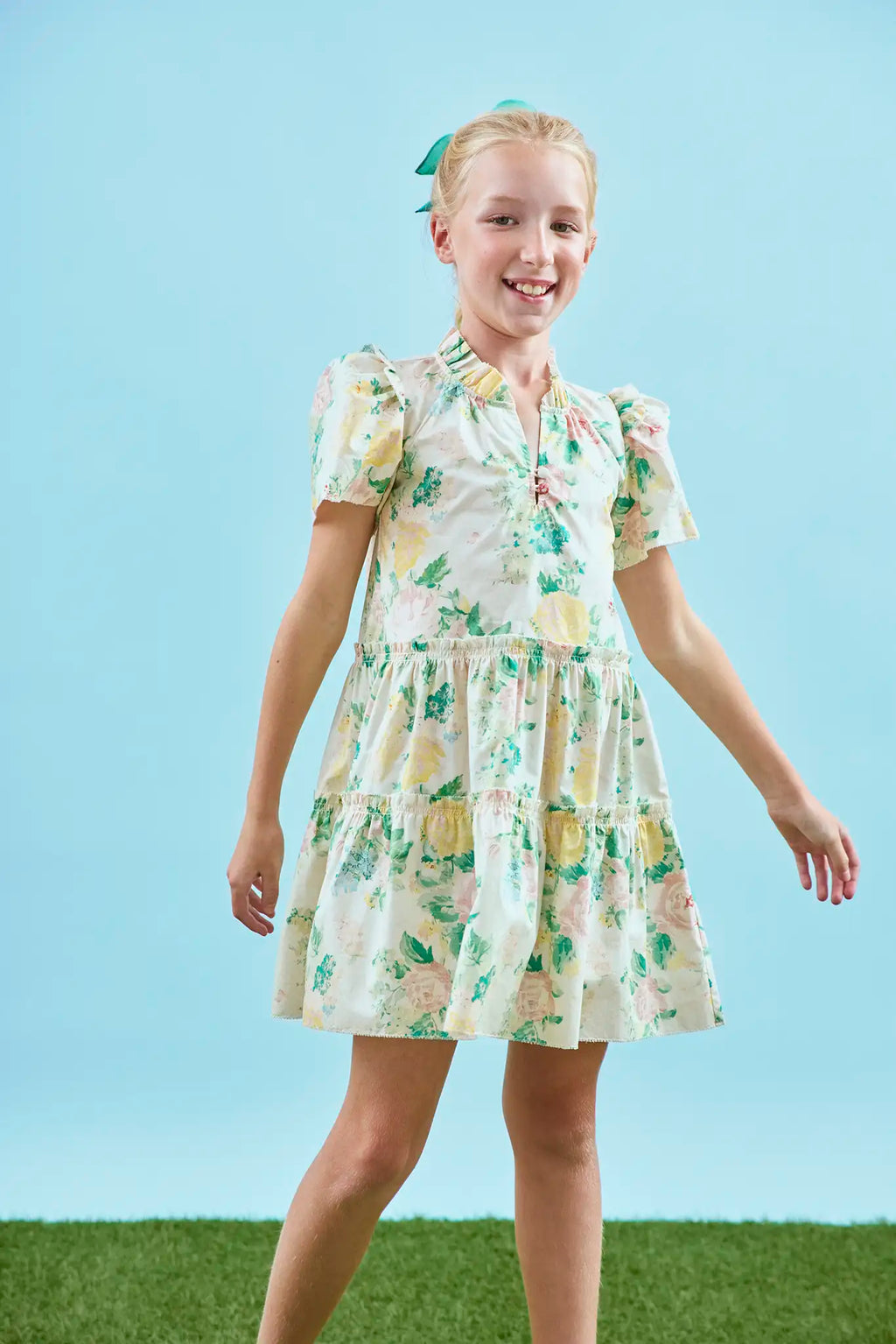 Kids Merritt Dress, in Garden Rose Peony.