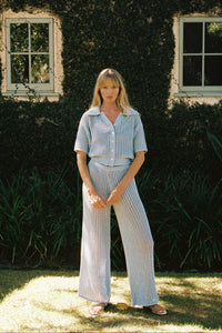 Ophelia Cloud Knit Top in Cashmere Blue