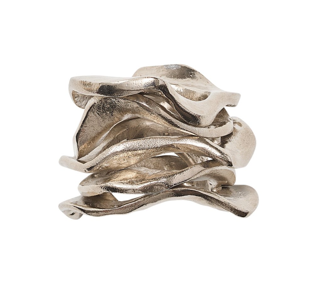 Kim Seybert, Inc.Flux Napkin Ring in Silver, Set of 4Napkin Rings