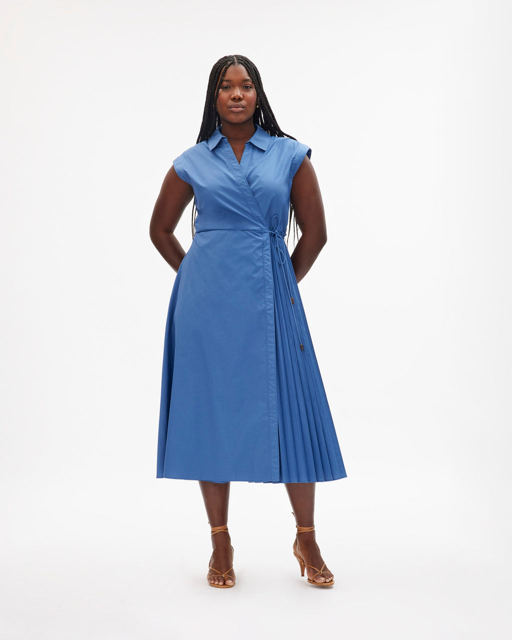 Midi Shivon Dress in French Blue