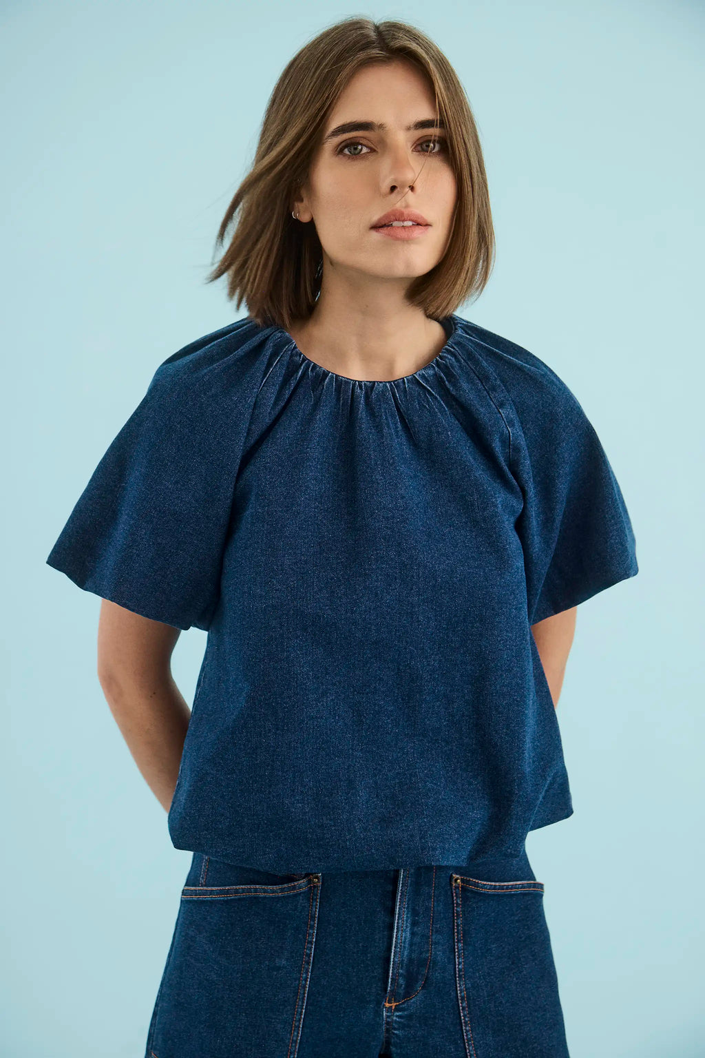 Mika Top in Blue Ridge Denim