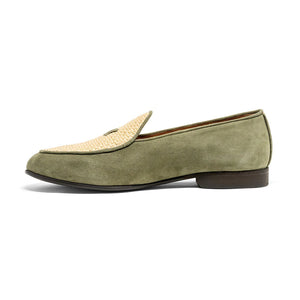 Women's Olive Raffia Milano Loafer