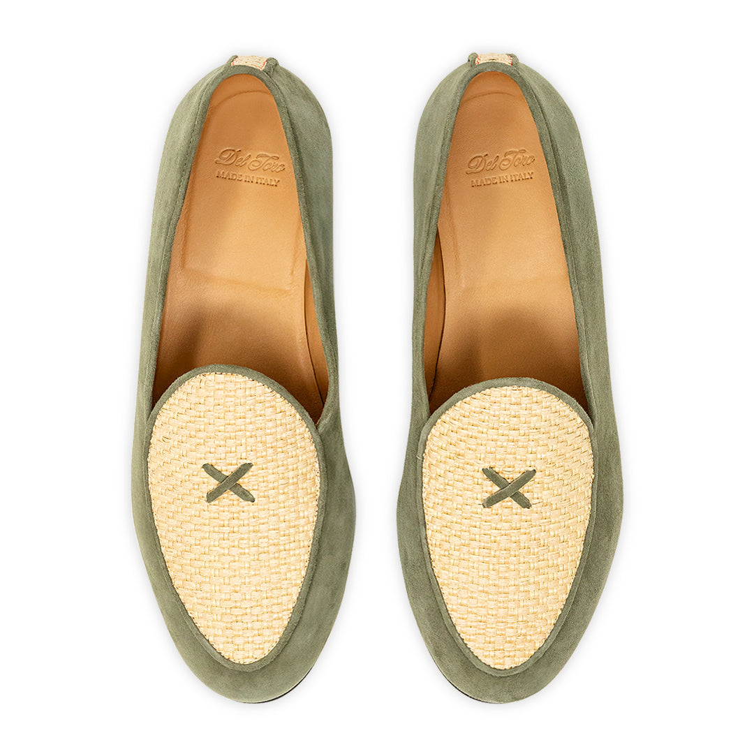 Women's Olive Raffia Milano Loafer