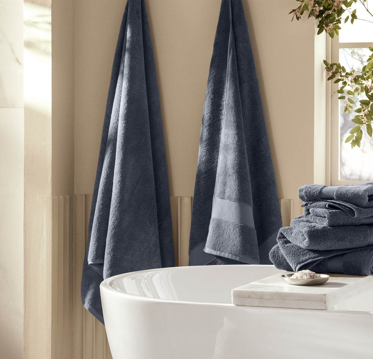 Plush Bath Sheet Set in Mineral