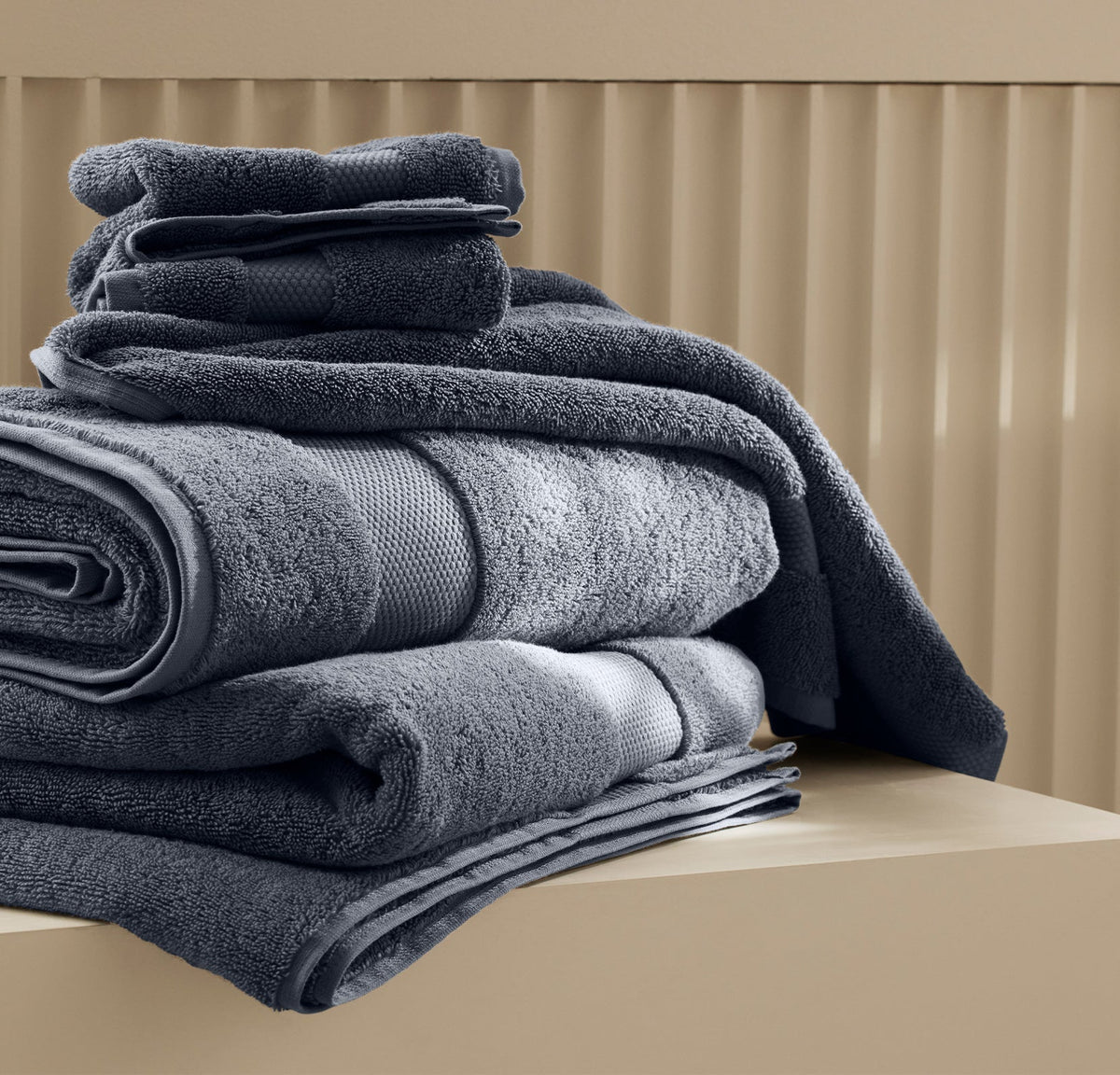 Plush Bath Towel Set in Mineral