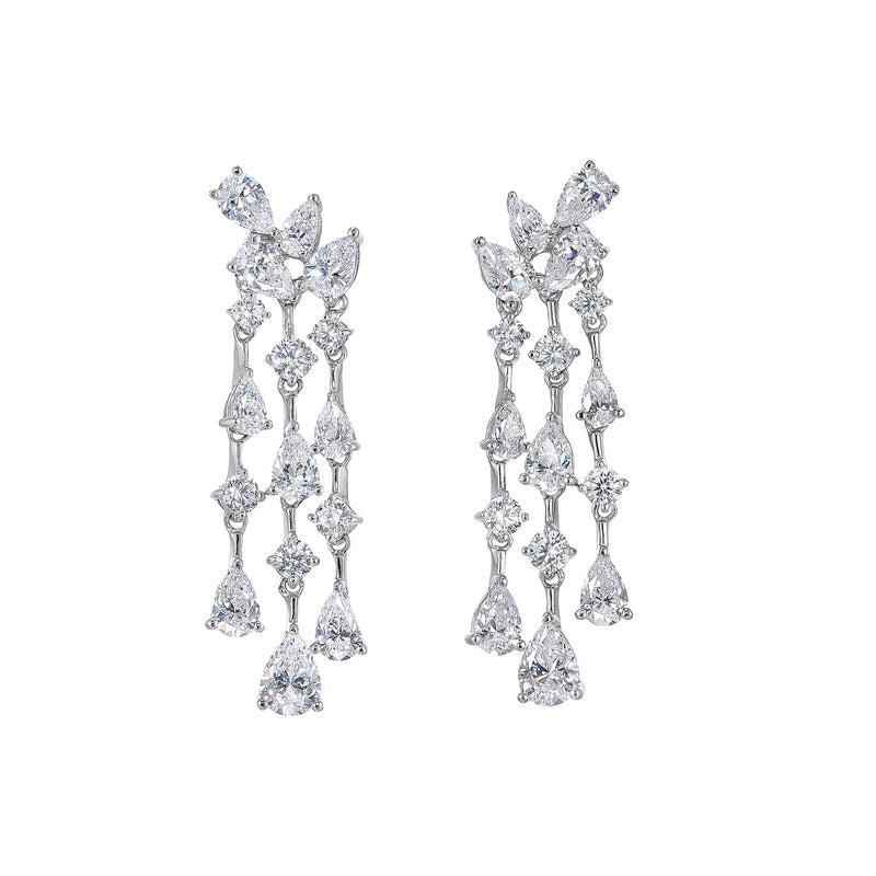 Mini Diamond Chandelier Earrings