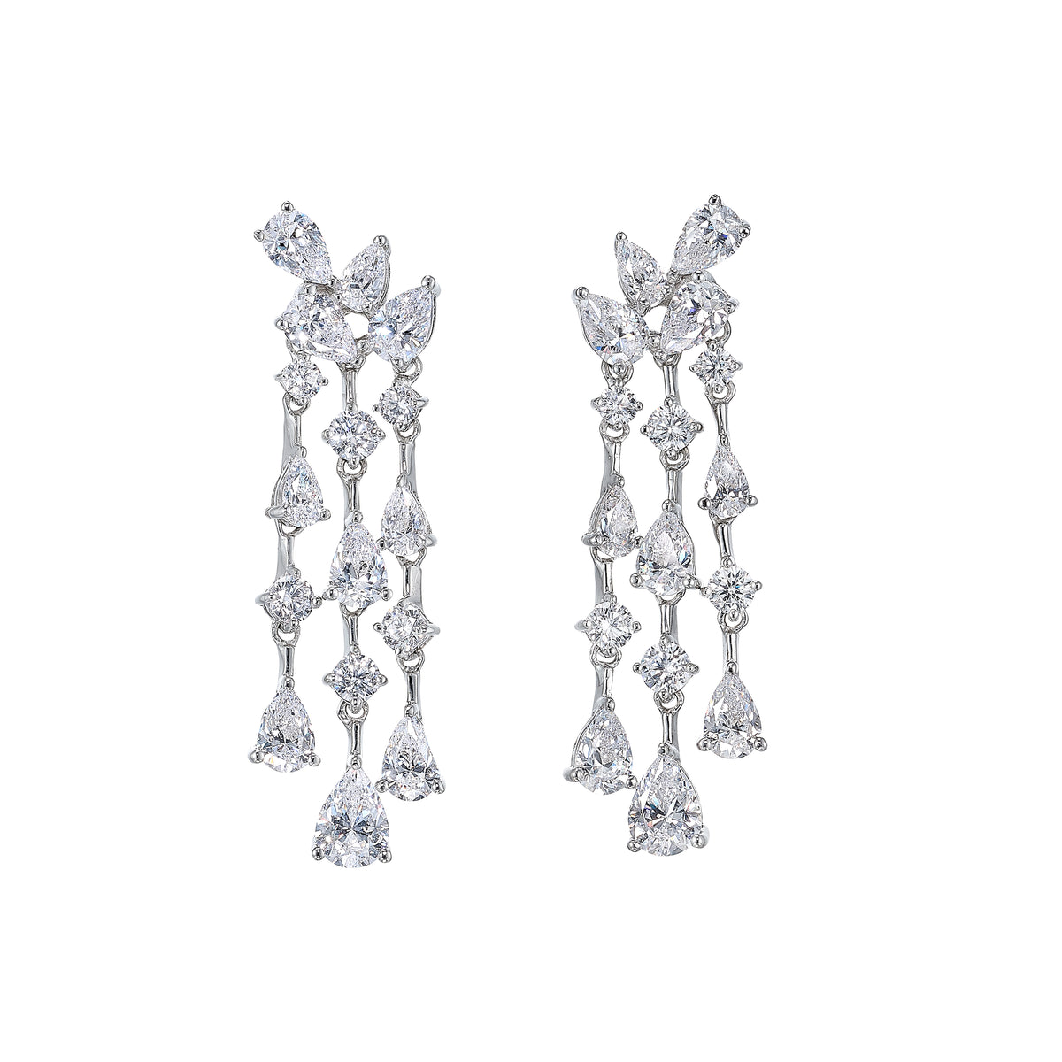 Mini Diamond Chandelier Earrings
