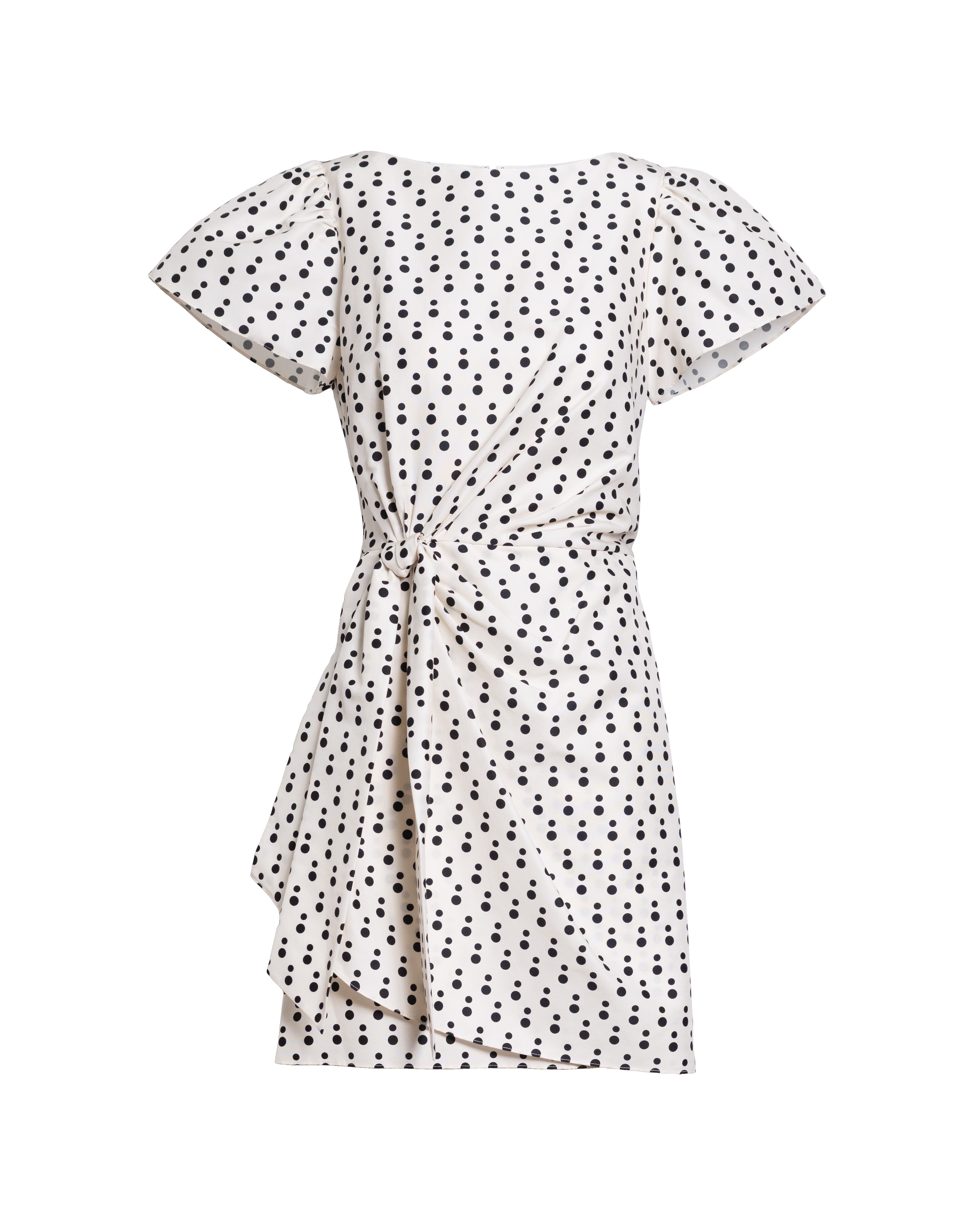 Mini Emeline Dress in Ivory/Noir