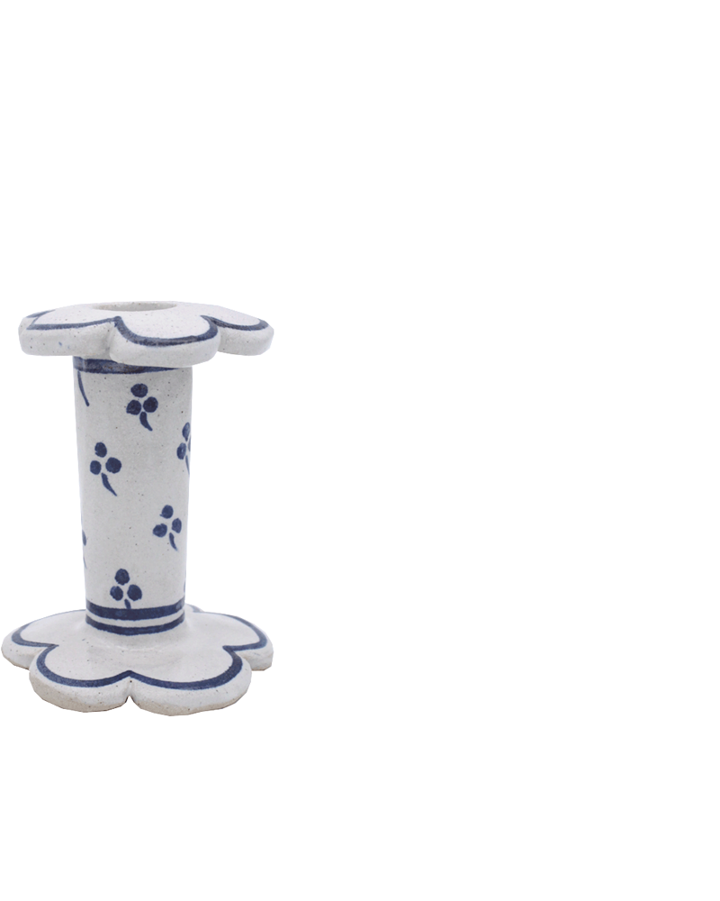 BLUE PETAL CANDLESTICK