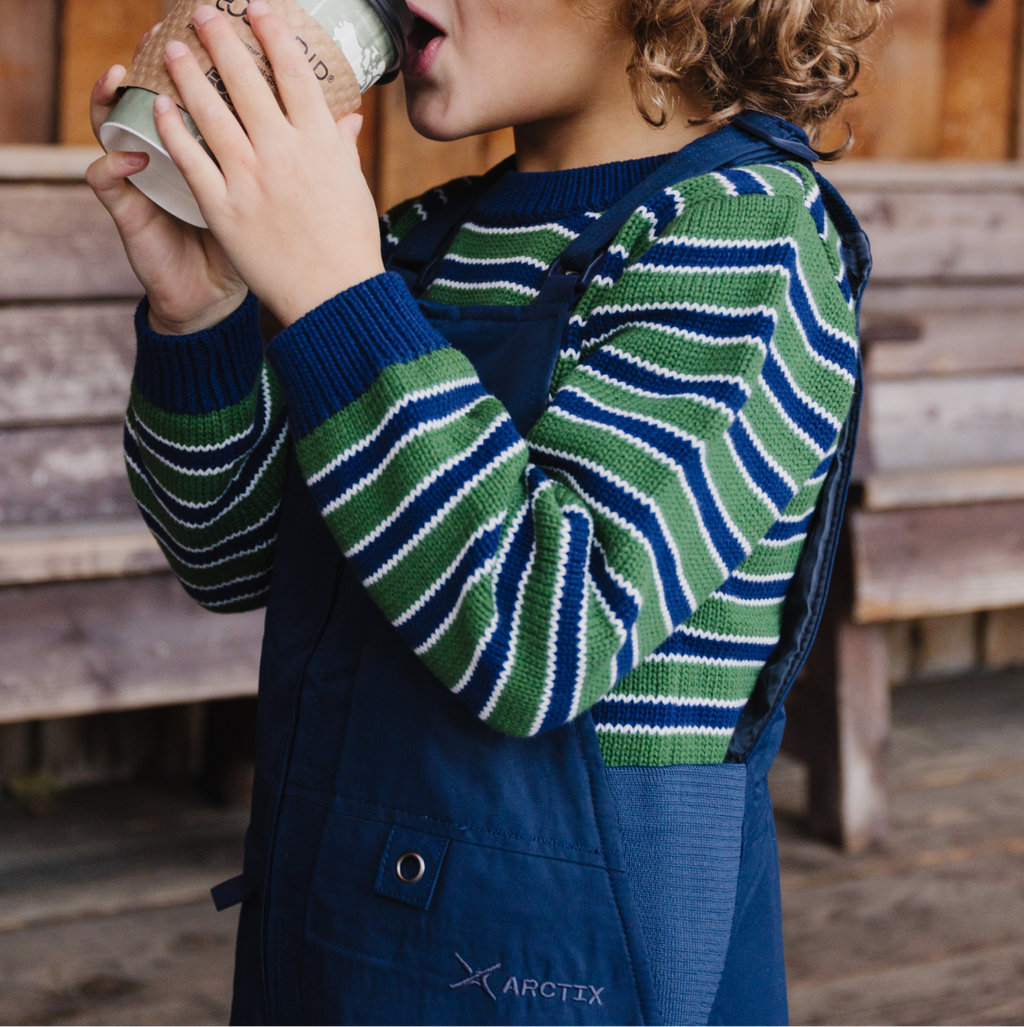 Unisex Evergreen Stripe Knit Sweater