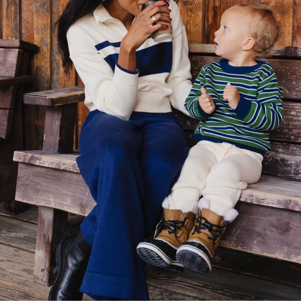 Women’s Navy Wide Leg Knit Pant