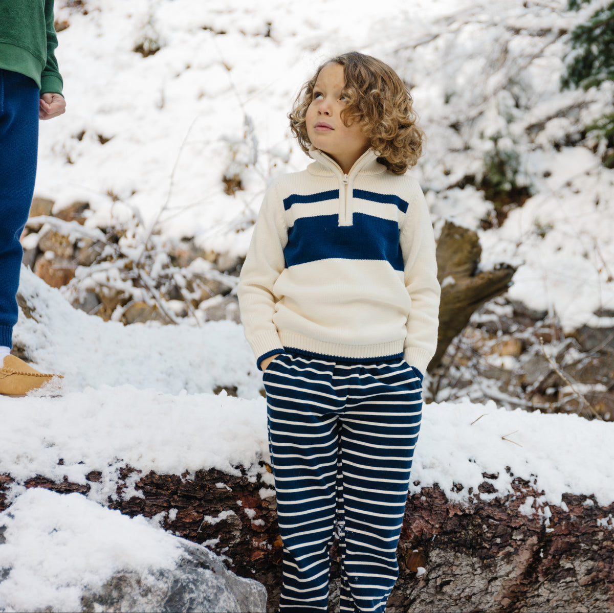 Unisex Navy Stripe Pant