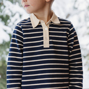 Unisex Navy Stripe Rugby Shirt