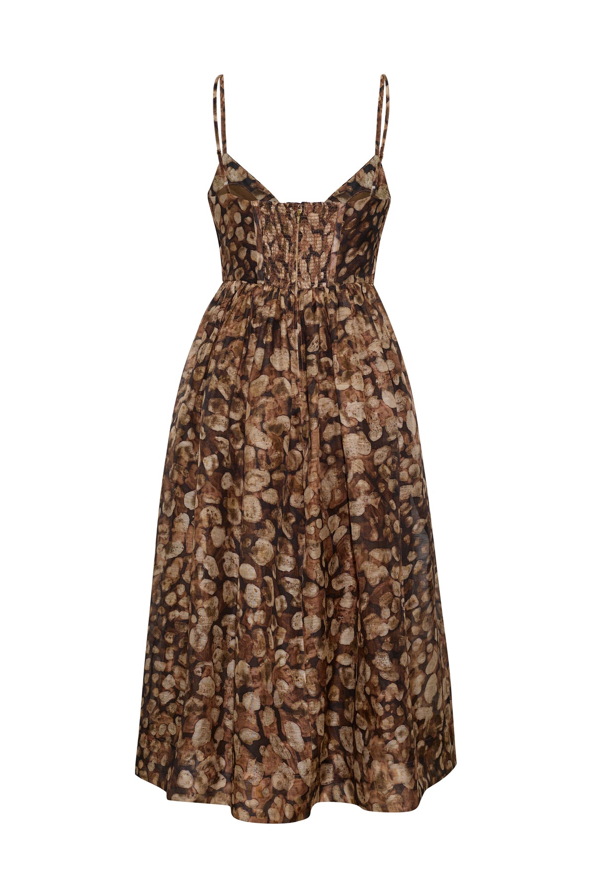Miro Midi Dress in Galets Brown