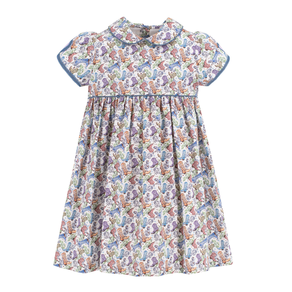 Sarita Girl Dress in Boots Print