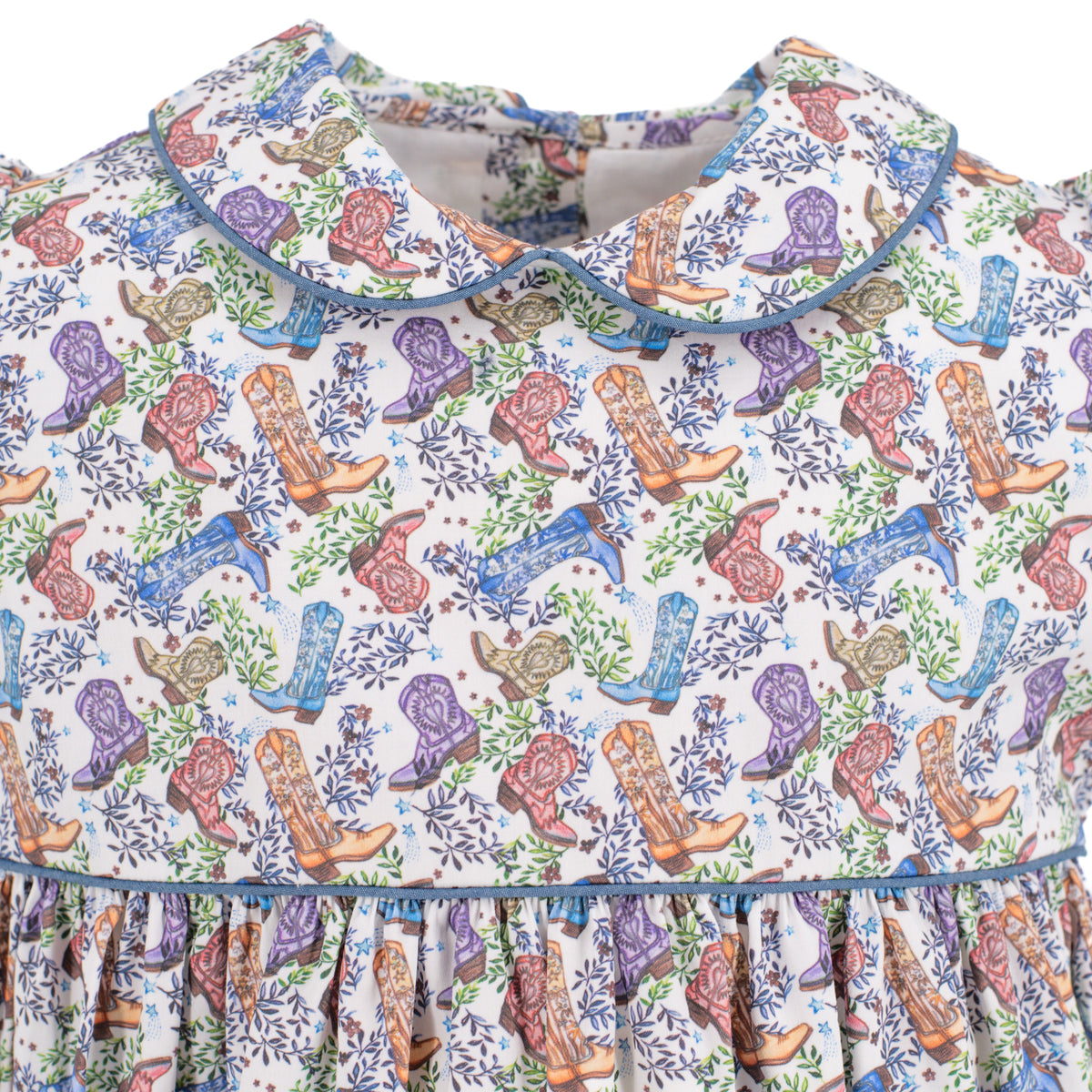 Sarita Girl Dress in Boots Print