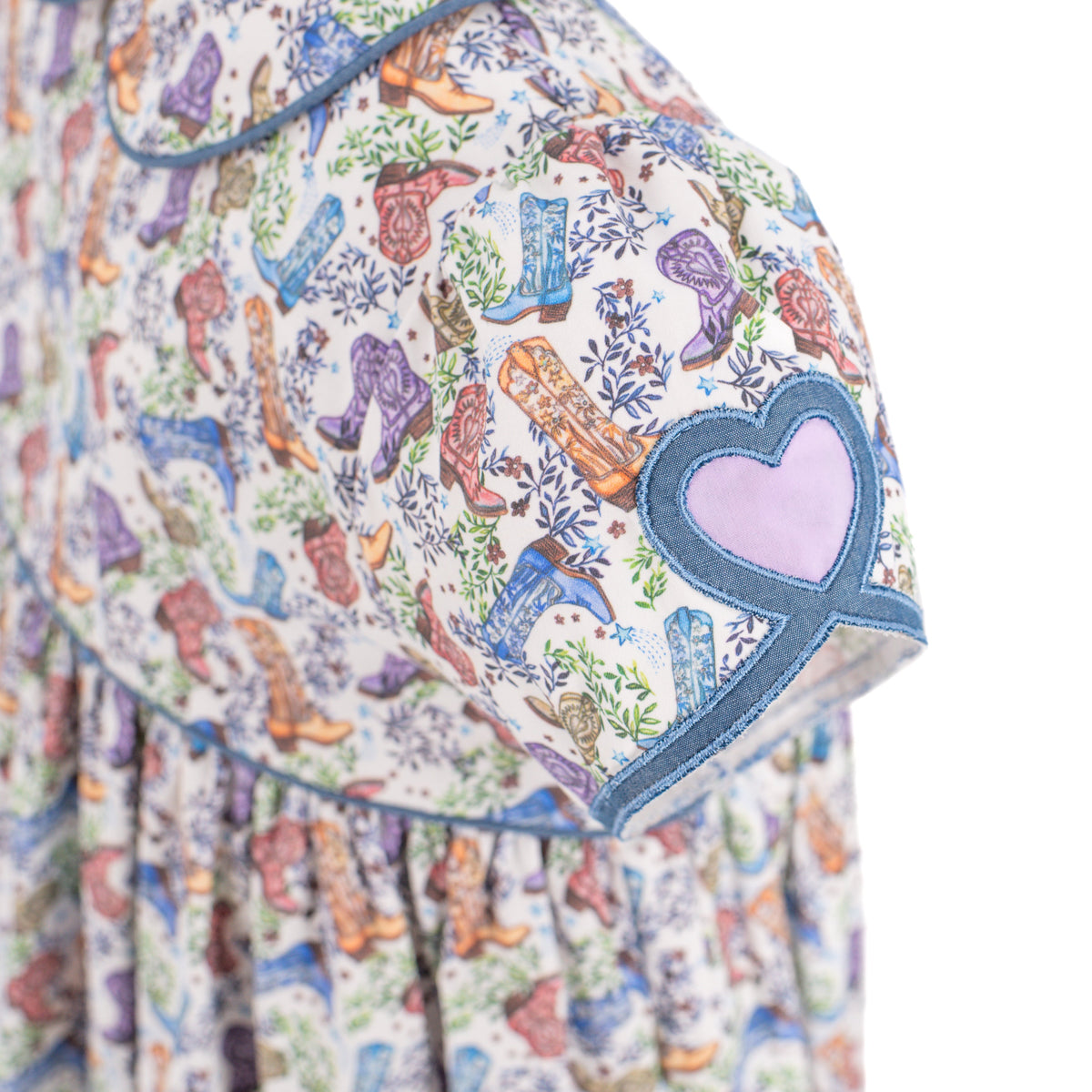 Sarita Girl Dress in Boots Print