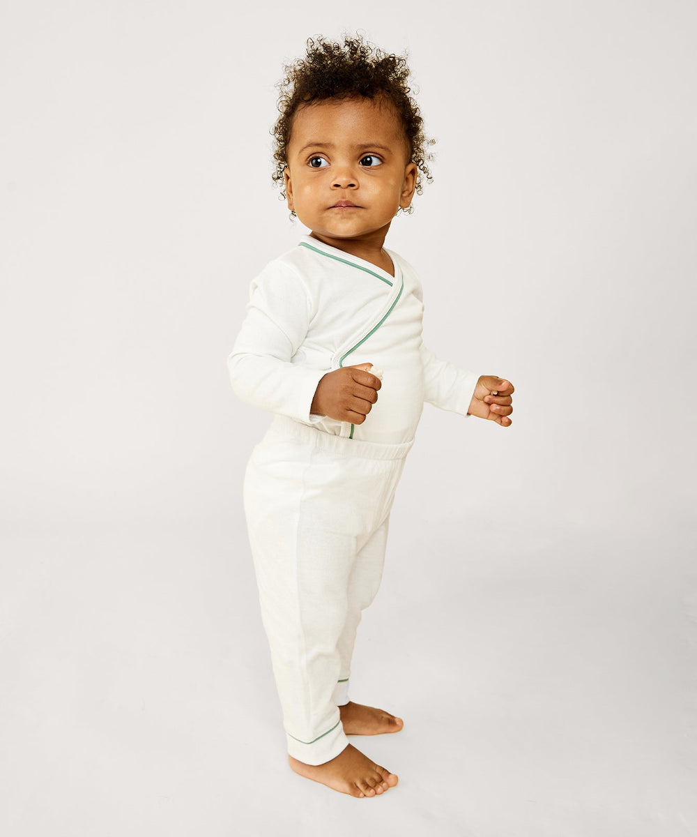 Andy Baby Legging in Seafoam Piping