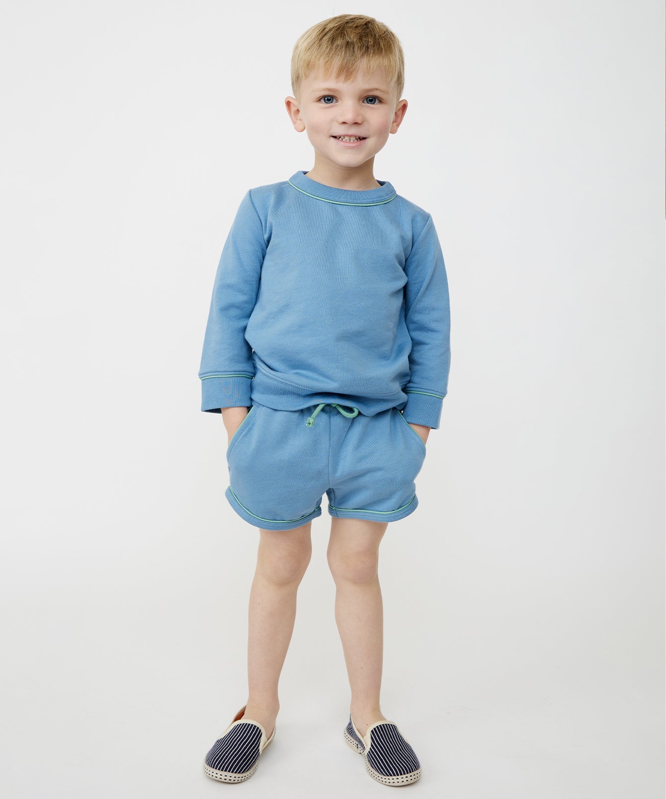 Bailey Short in Dusty Blue