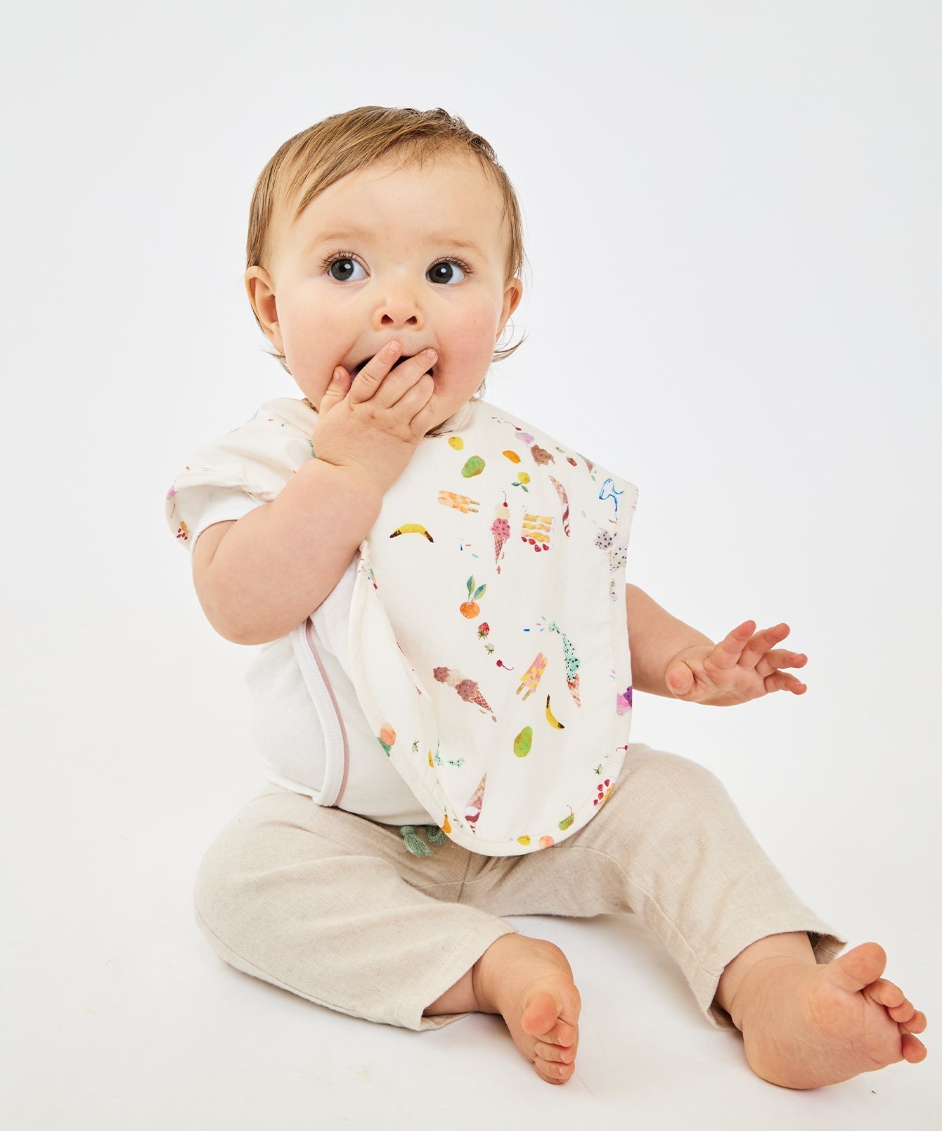 Waterproof Bib in Eat Your Ice Cream