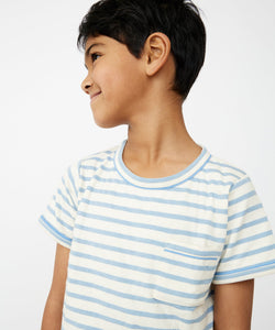 Willie T-Shirt in Dusty Blue Stripe