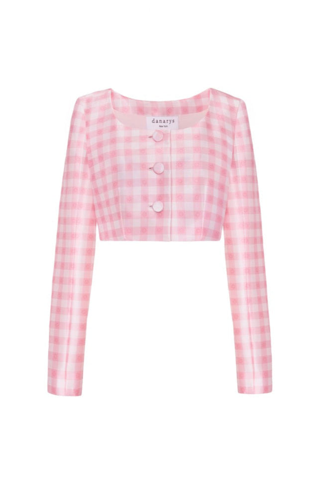 The Bea Jacket in Pink & White