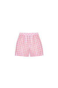 The Mona Short in Pink & White
