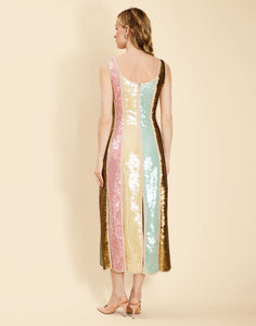 Monte Carlo Midi Dress in Baroque Sequin