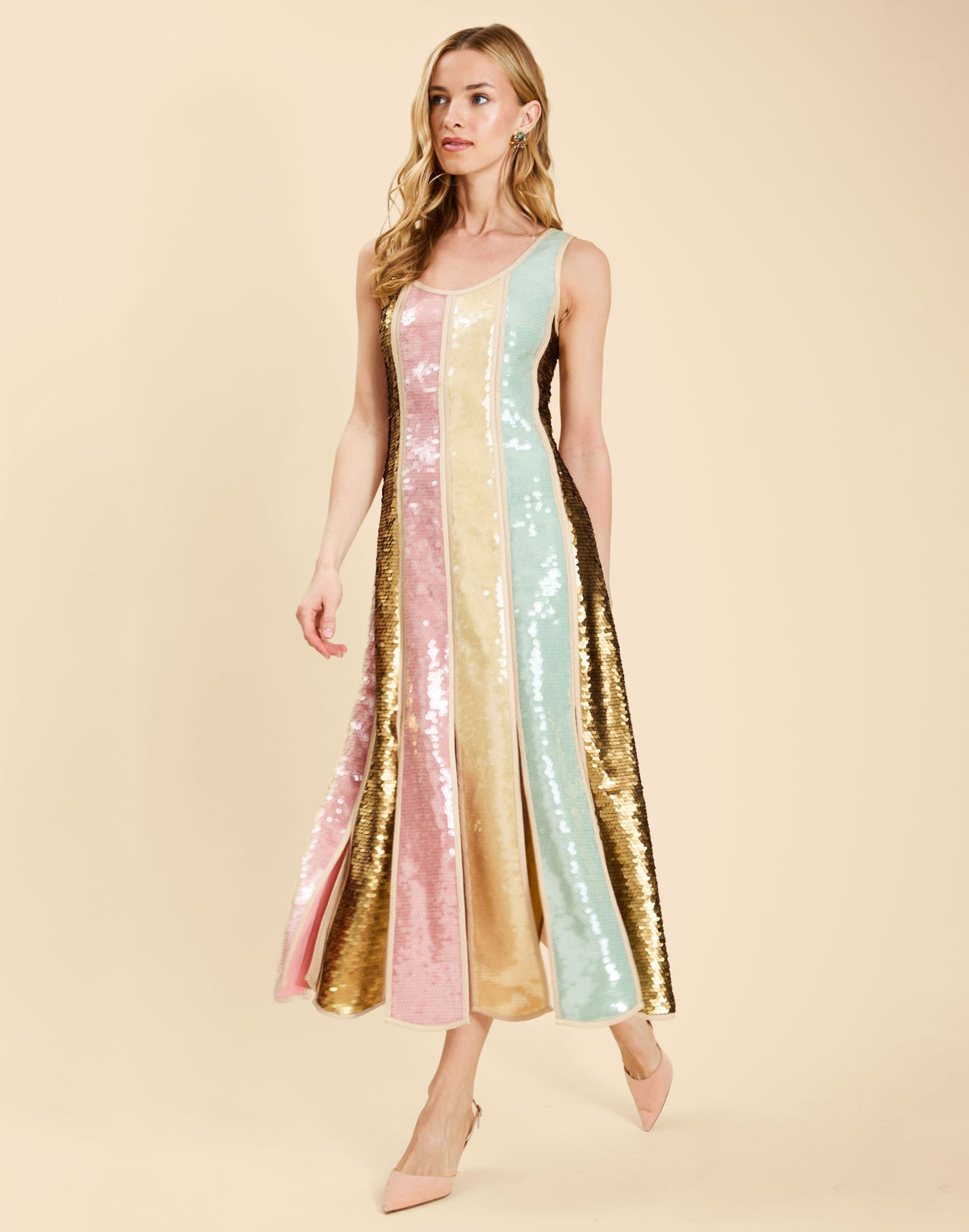 Monte Carlo Midi Dress in Baroque Sequin