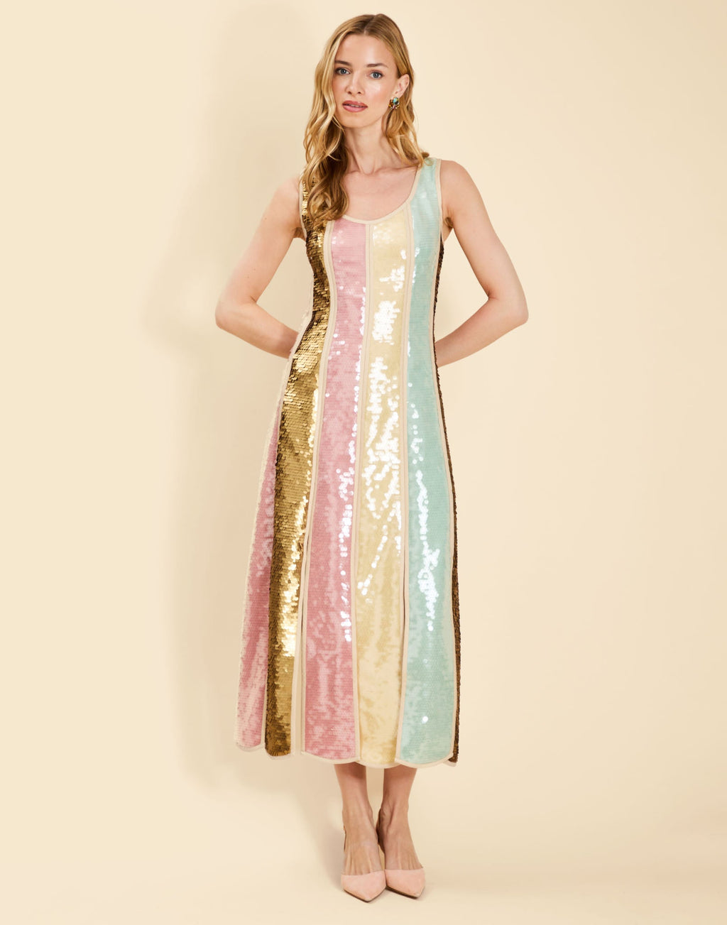 Monte Carlo Midi Dress in Baroque Sequin