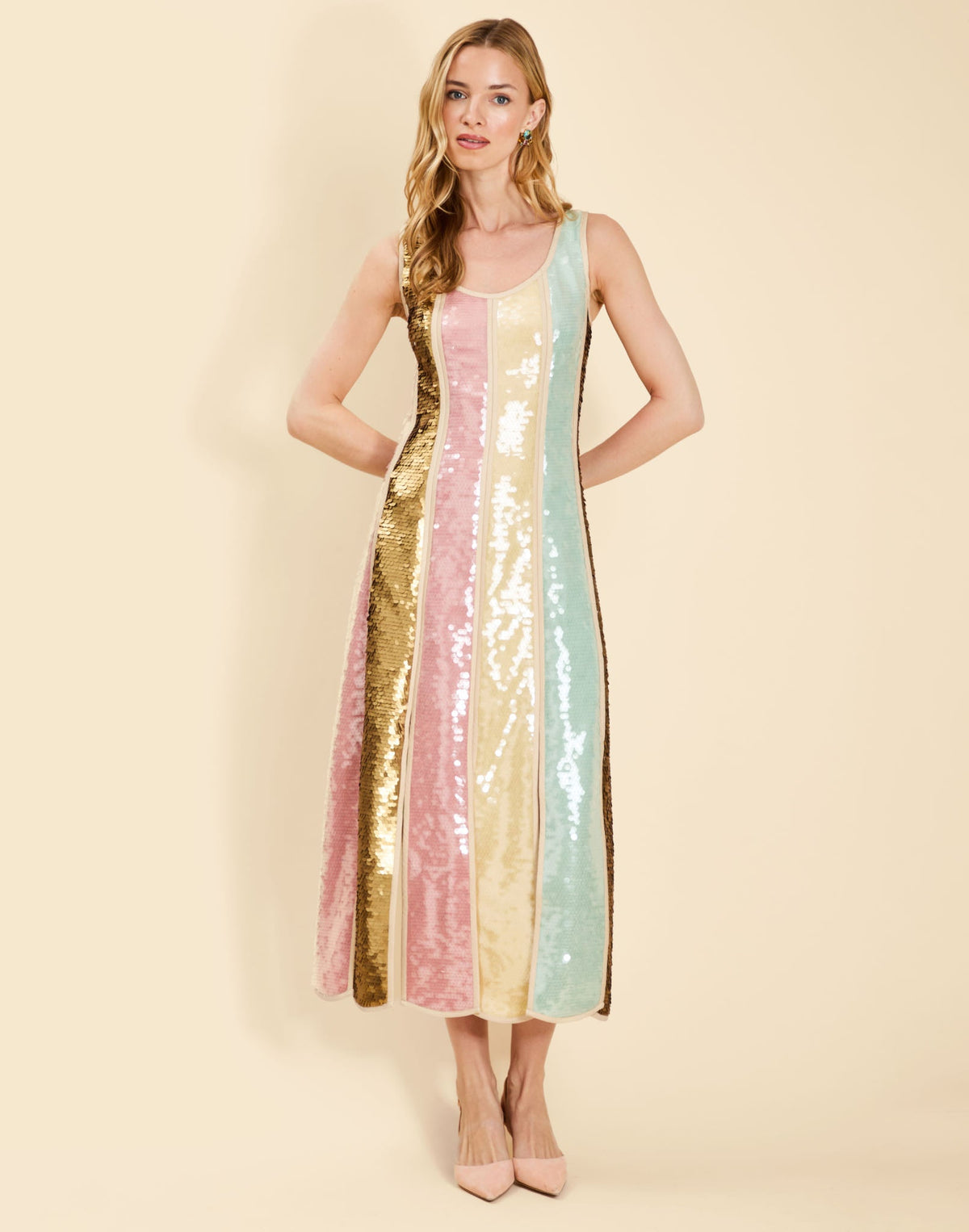 Monte Carlo Midi Dress in Baroque Sequin