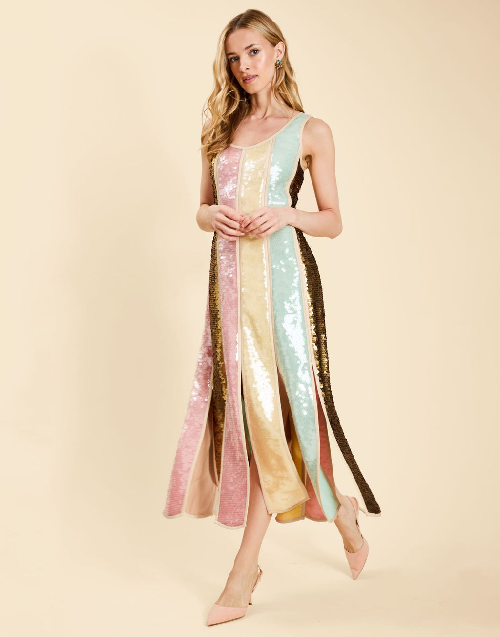 Monte Carlo Midi Dress in Baroque Sequin
