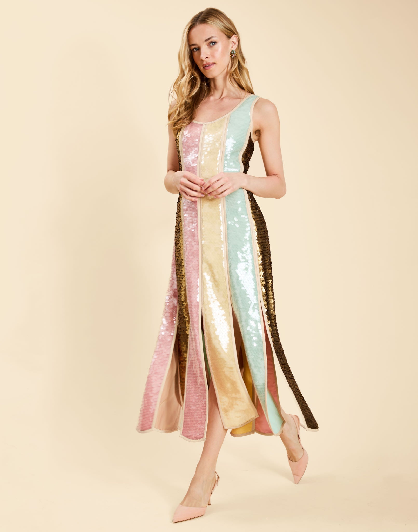 Monte Carlo Midi Dress in Baroque Sequin