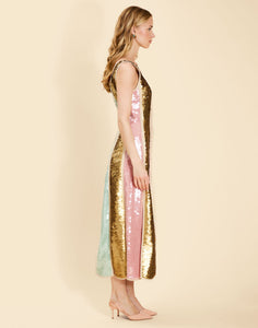 Monte Carlo Midi Dress in Baroque Sequin