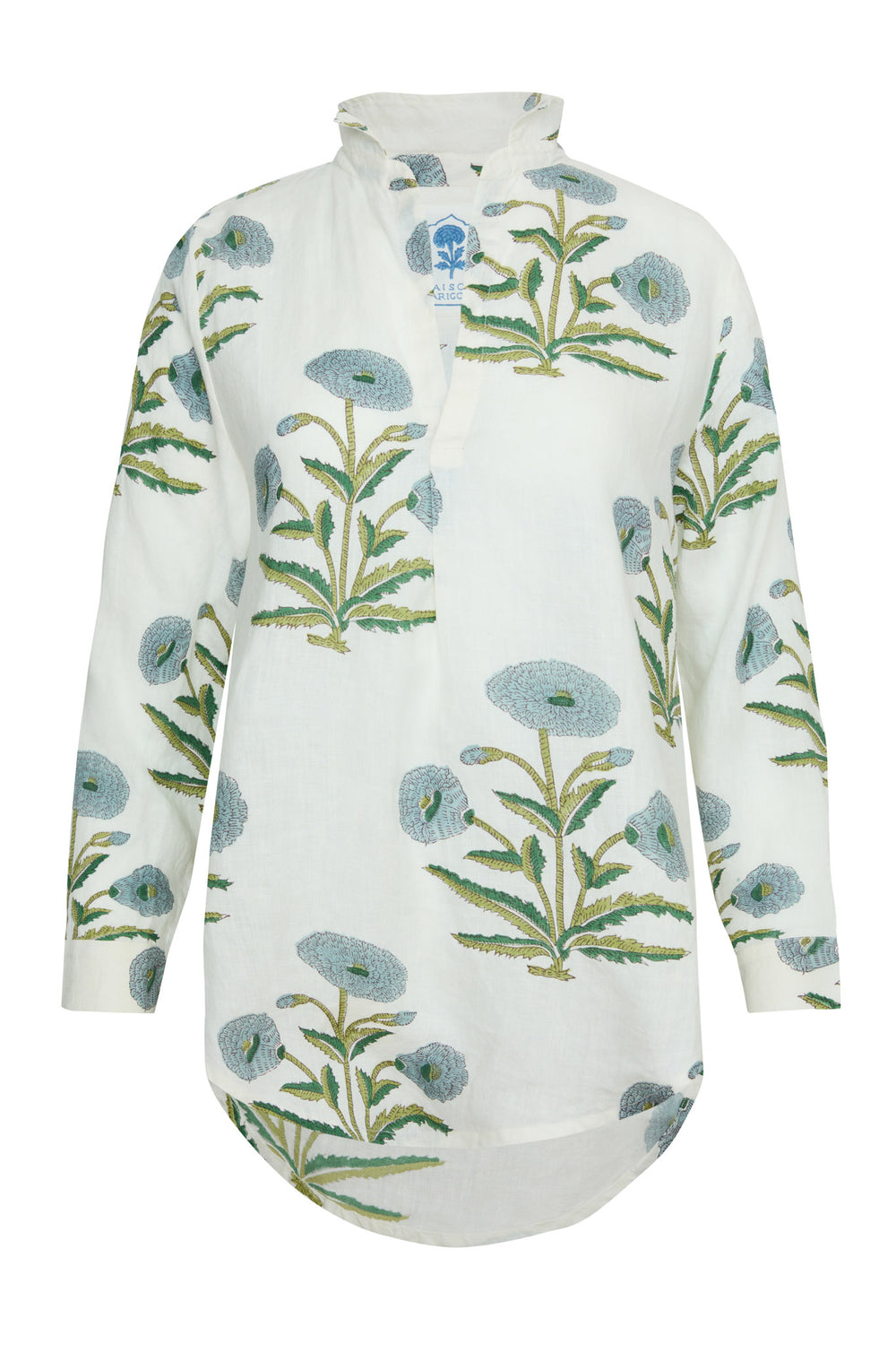 Montecito Popover Tunic in Blue Flower