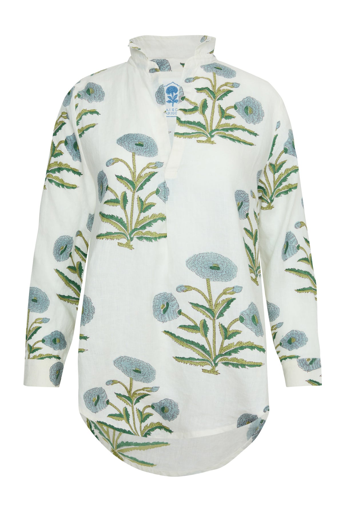 Montecito Popover Tunic in Blue Flower