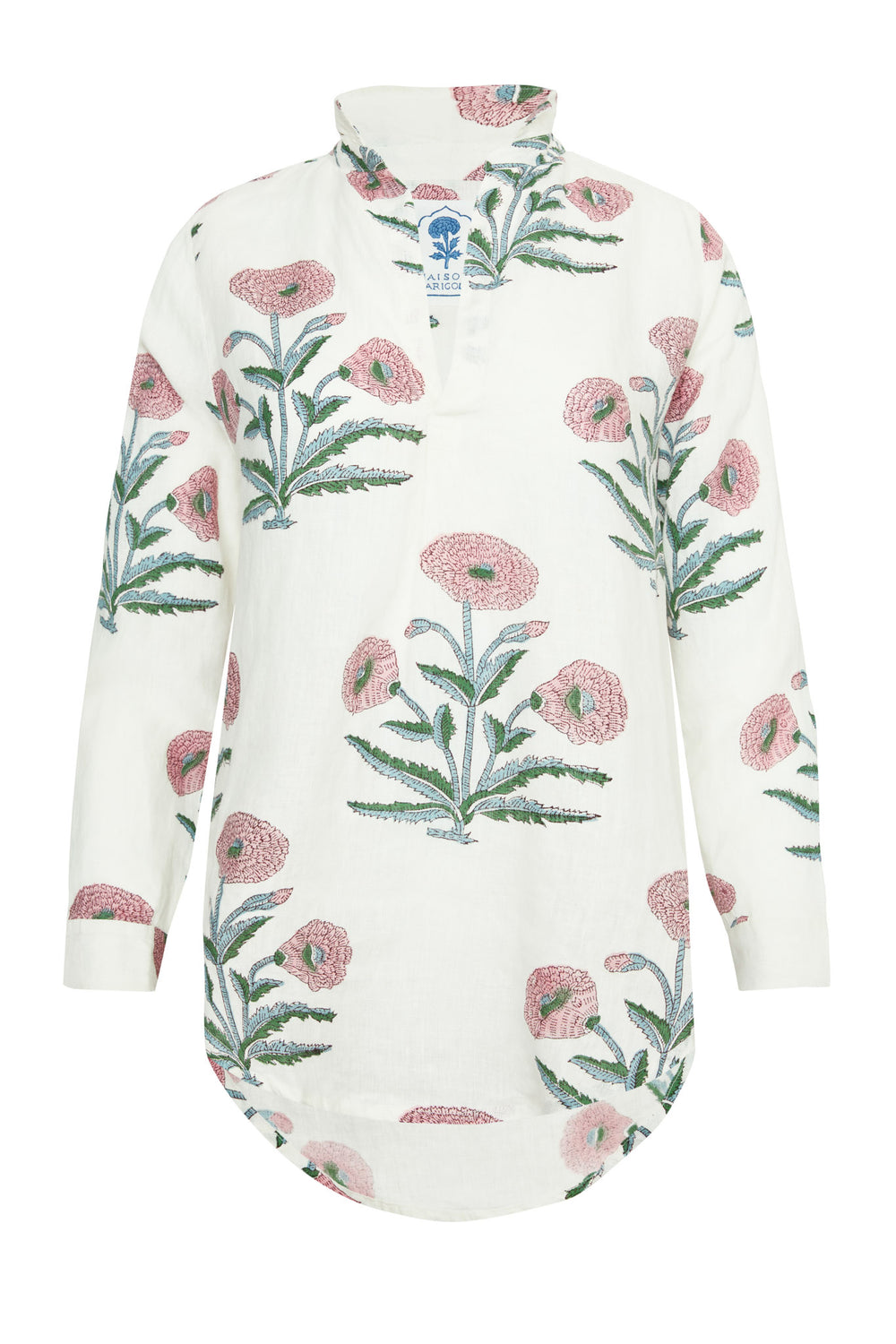 Montecito Popover Tunic in Pink Flower