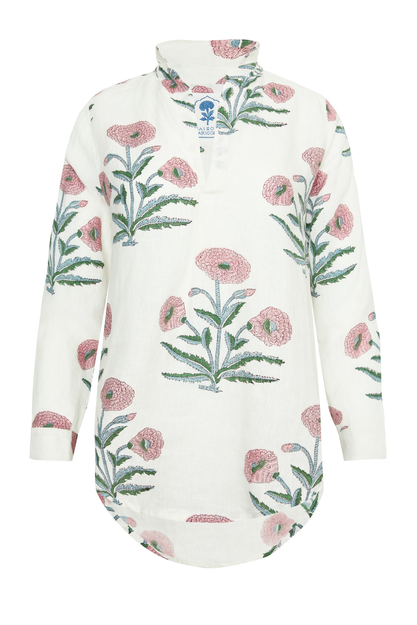 Montecito Popover Tunic in Pink Flower