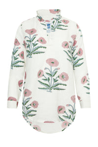 Montecito Popover Tunic in Pink Flower